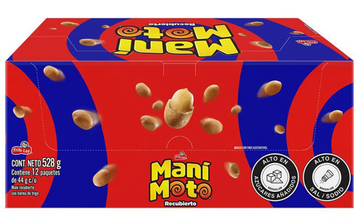 Manimoto Recubierto - Coated Peanuts - 12 x 44G