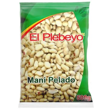 El Plebeyo | Mani Pelado | Peeled Penuts | 24 x 500 G