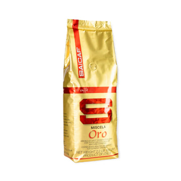 Saicaf | Miscela Oro Roasted Coffee Beans | Granos de Café Tostado Miscela Oro | 6 x 1 KG