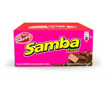 Nestlé (Saboya) | Oblea de fresa y samba | Samba Galleta de Fresa | 20x32G